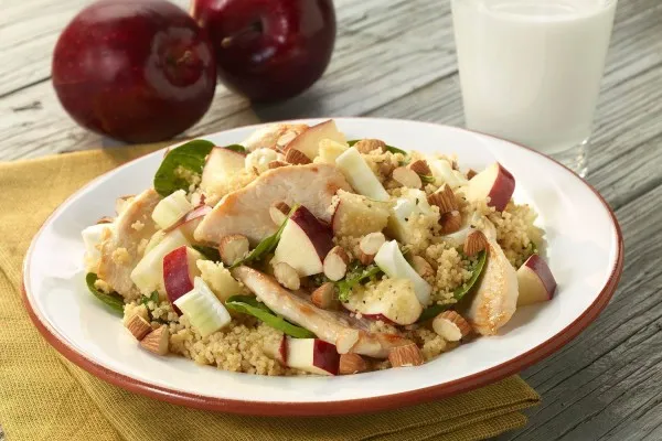 Æble-, fennikel- og kyllingesalat med couscous
