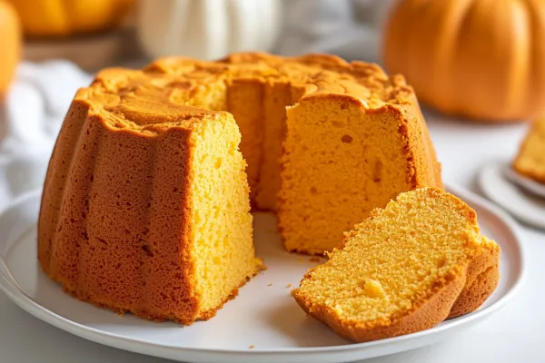 Angel food cake med græskar