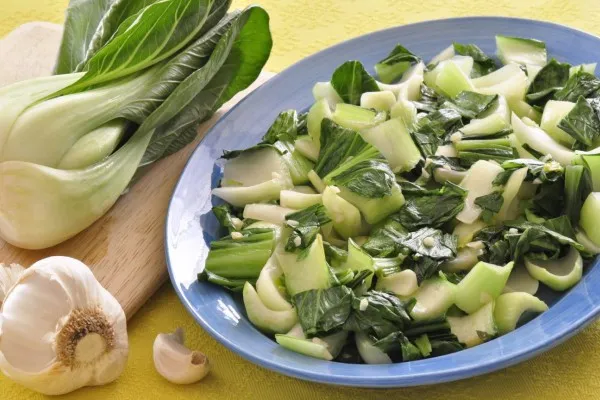 Bok choy med hvidløg