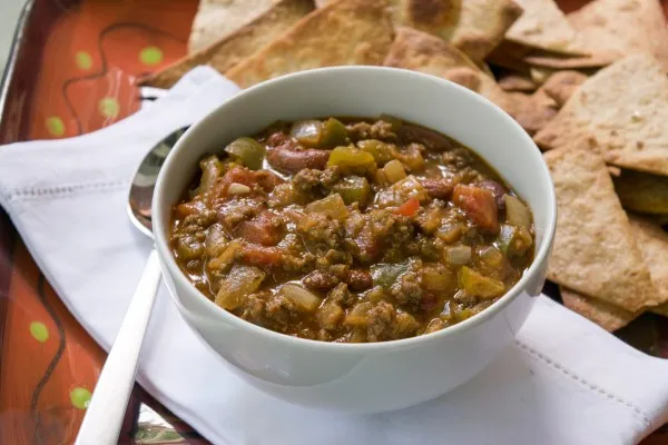 Chile verde med oksekød og bønner