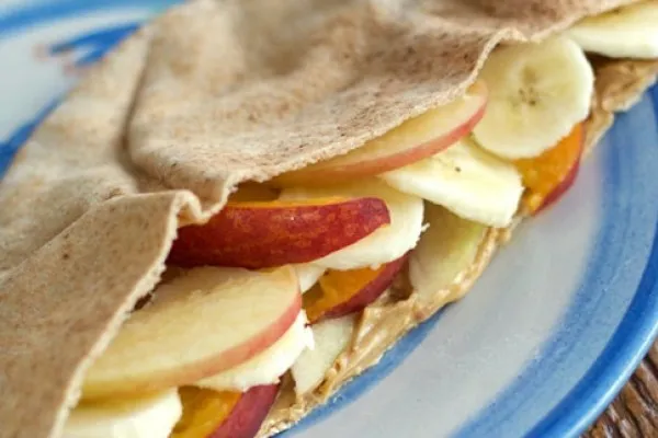 Ferskenlommer med peanutbutter