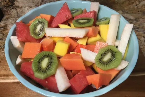 Frugtsalat med jicama