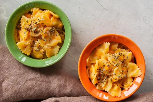Græskar-mac and cheese til én person
