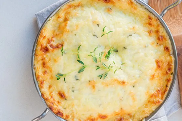 Kartoffel-spinatgratin
