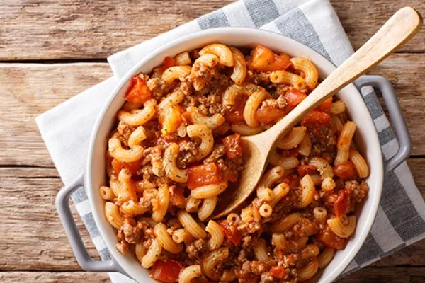 Makaroni med oksekød og ost