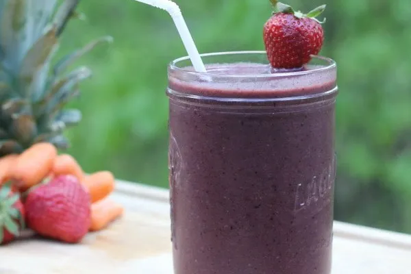 Rød monster-smoothie