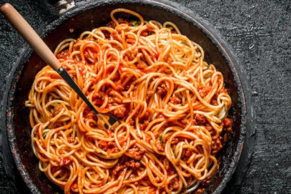Spaghetti på én pande
