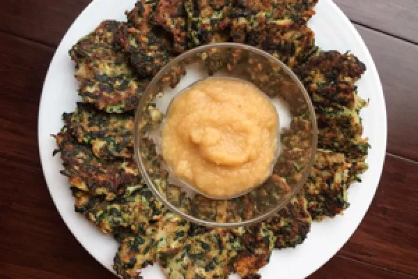 Spinat- og kartoffelpandekager