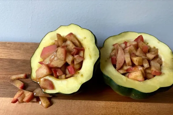 Squash fyldt med æble