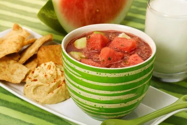 Vandmelon-gazpacho